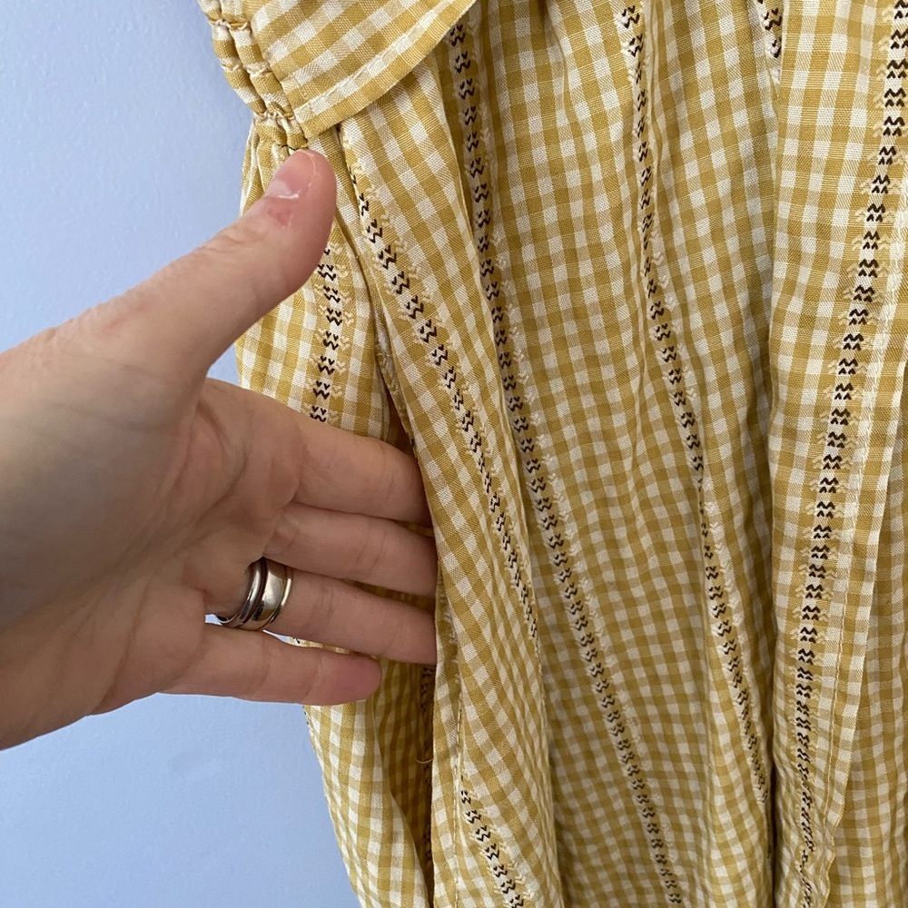 Max Studio Yellow Gingham Midi Dress - Picture 4 of 13